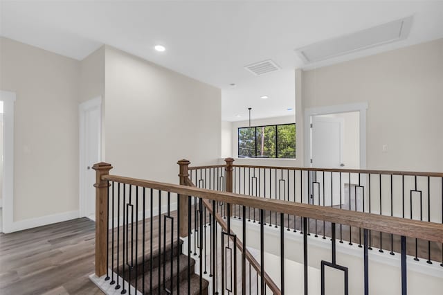 hall featuring hardwood / wood-style floors