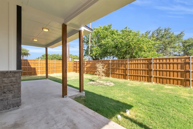 view of yard featuring a patio area