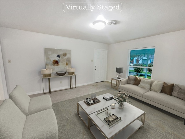 view of carpeted living room