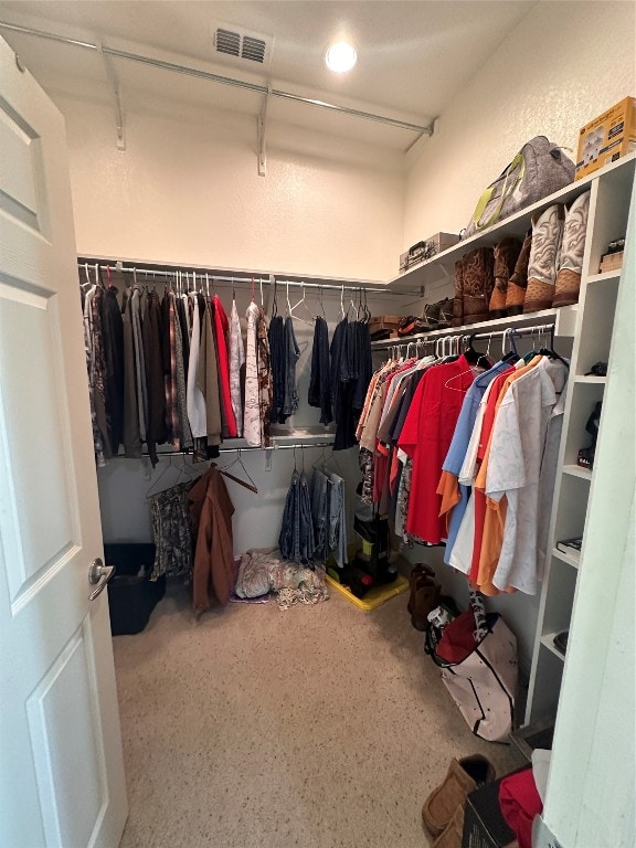 view of walk in closet