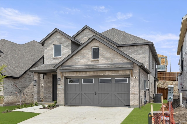 view of front facade with a garage