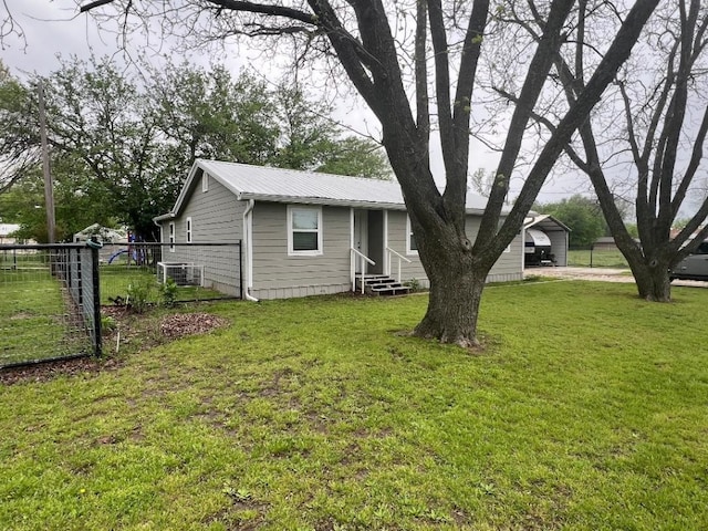 view of yard with central AC