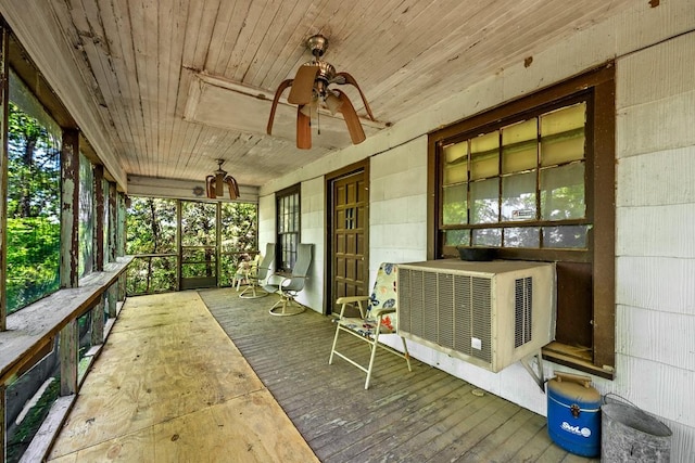 68 Zumwalt Ln, Pottsboro, TX 75076 - wooden terrace with a porch and a ceiling fan