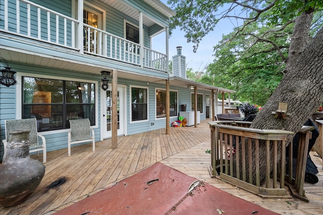 view of wooden terrace