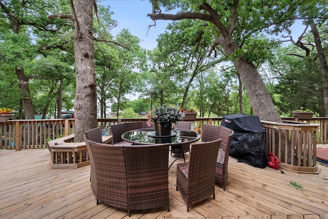 deck with grilling area