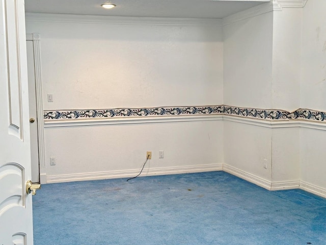 interior space featuring crown molding