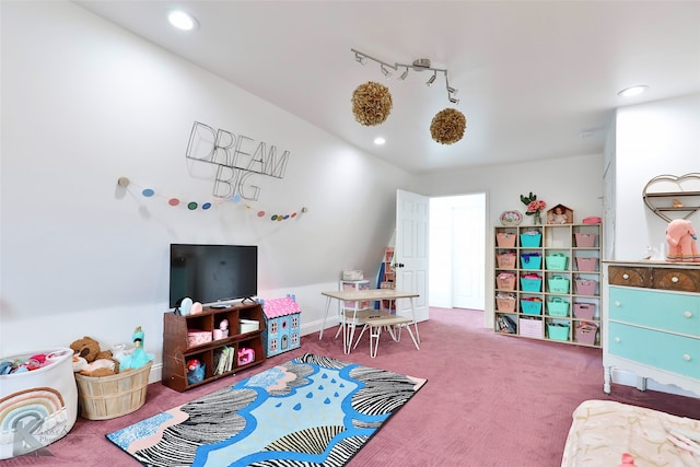 playroom with carpet floors