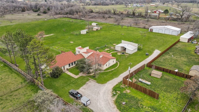 drone / aerial view featuring a rural view