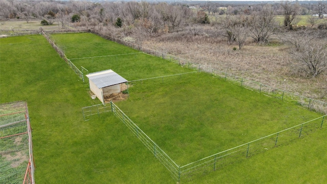 bird's eye view featuring a rural view