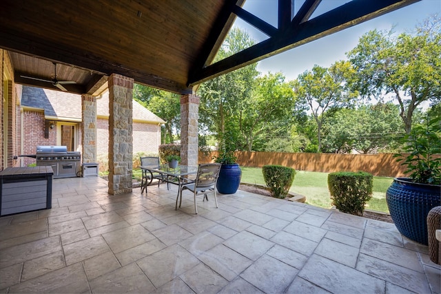 view of patio / terrace with area for grilling