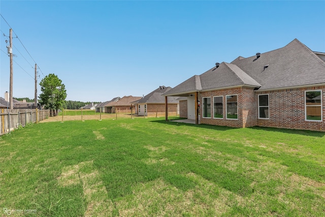 view of yard with a patio