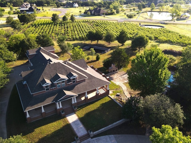 drone / aerial view featuring a rural view