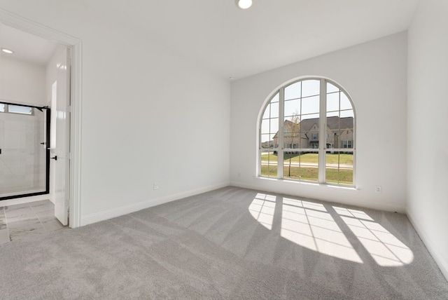 view of carpeted spare room