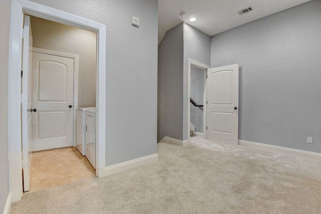 laundry room with cabinets, washer hookup, and separate washer and dryer