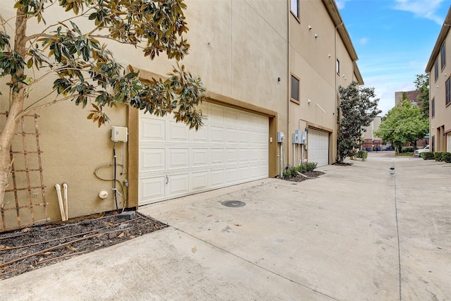 view of home's exterior featuring a garage