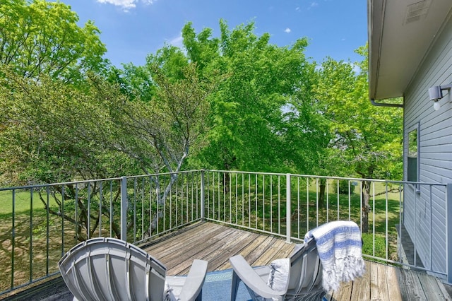 view of wooden terrace