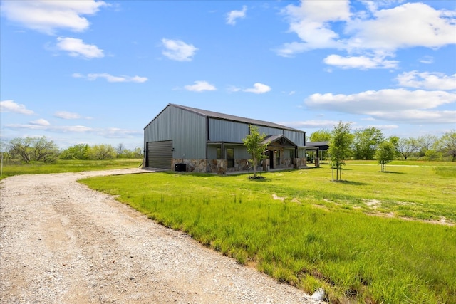 view of outbuilding featuring a garage