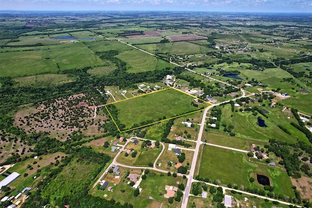 drone / aerial view featuring a rural view