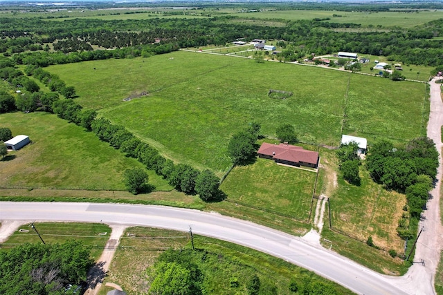 drone / aerial view featuring a rural view