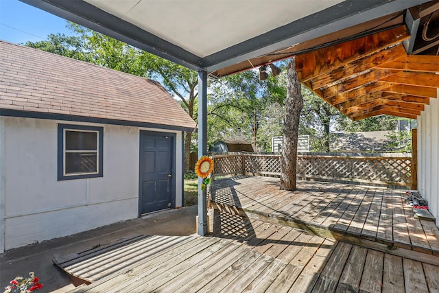 view of wooden terrace