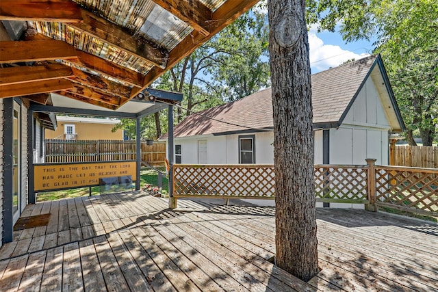 view of wooden terrace