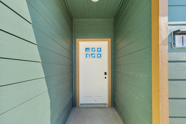 view of doorway to property