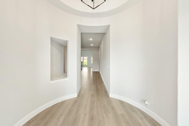 hallway featuring light hardwood / wood-style floors