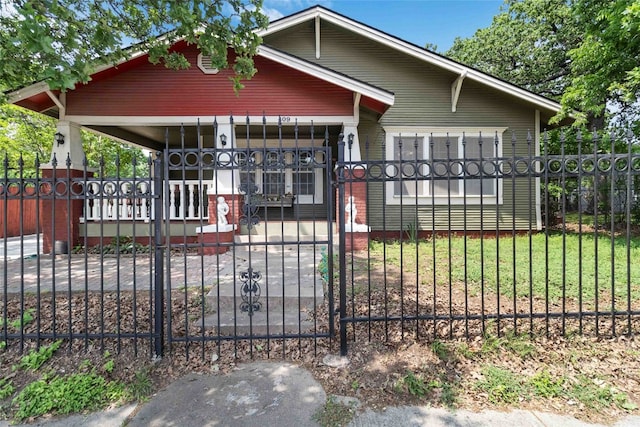 bungalow-style house featuring a garage