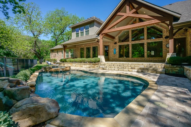 view of pool with a patio area