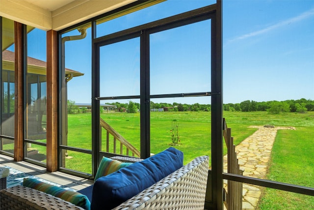 view of sunroom