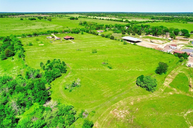 aerial view featuring a rural view