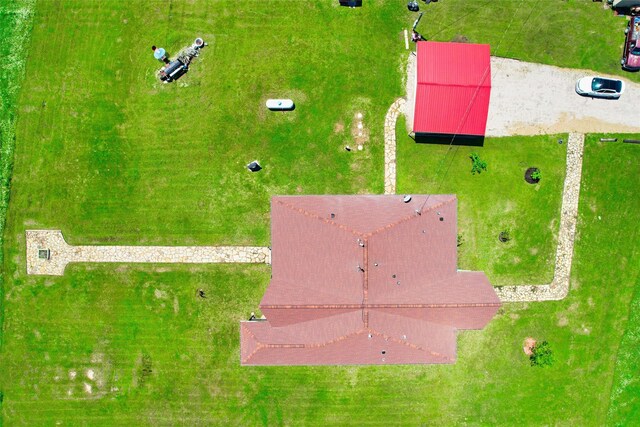 aerial view with a rural view