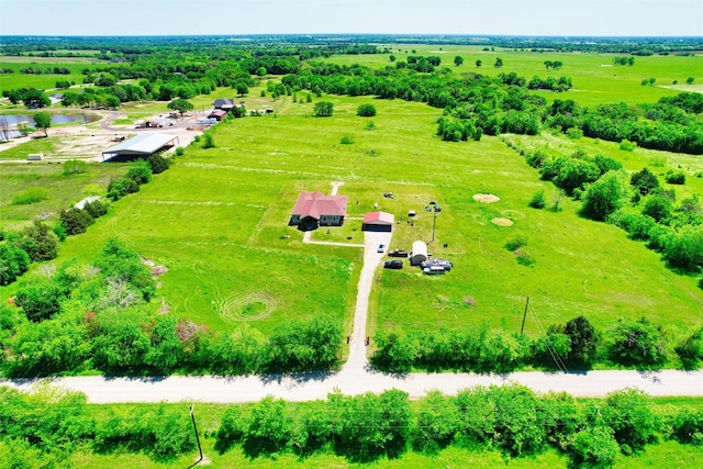 drone / aerial view featuring a rural view