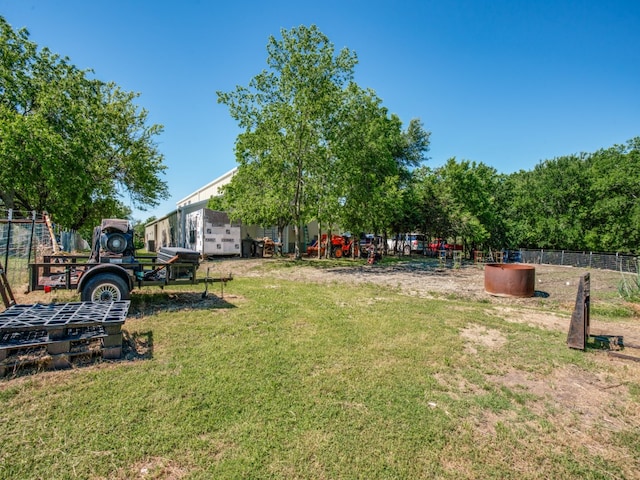 view of yard with a playground