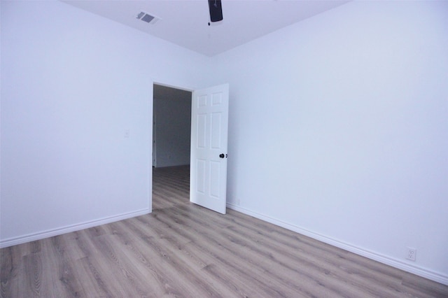 empty room featuring light wood-type flooring