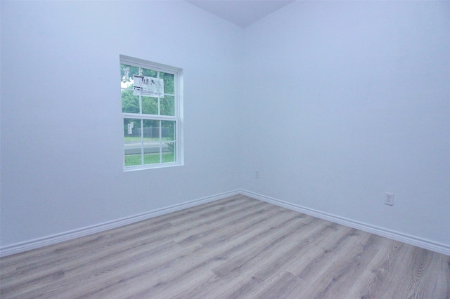 empty room featuring light wood-type flooring