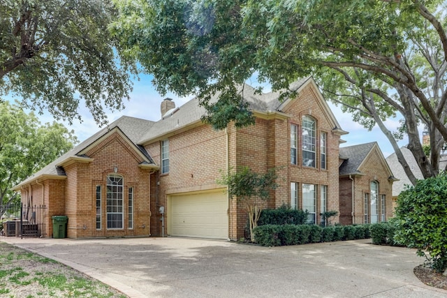 front facade with a garage