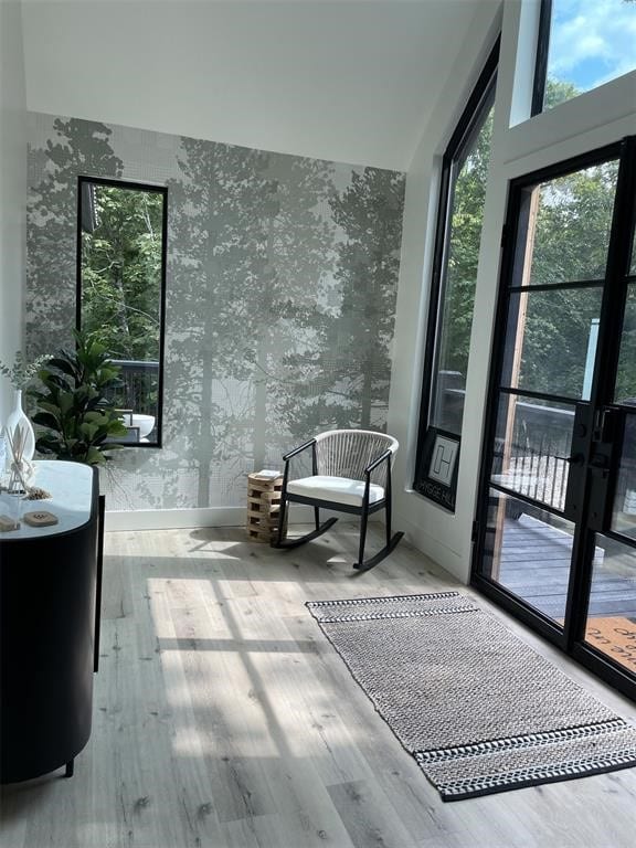 interior space with light wood-type flooring