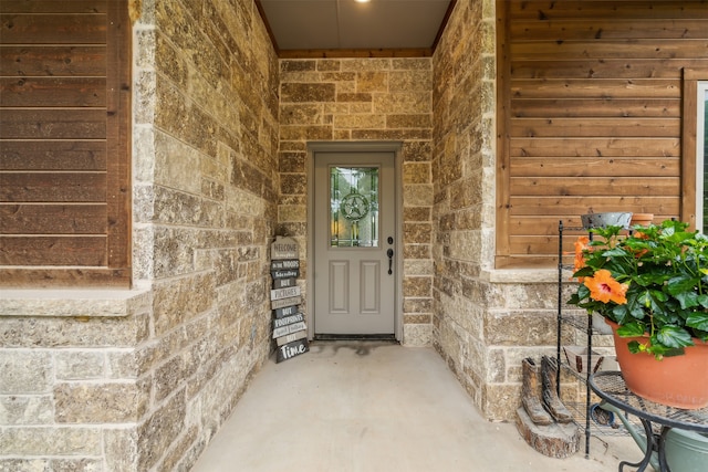 view of doorway to property