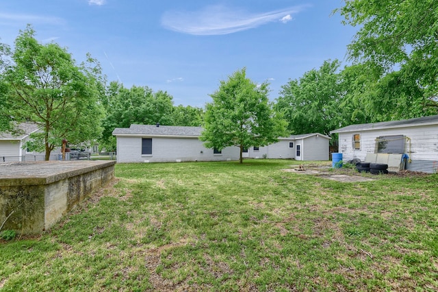 view of yard with a patio area