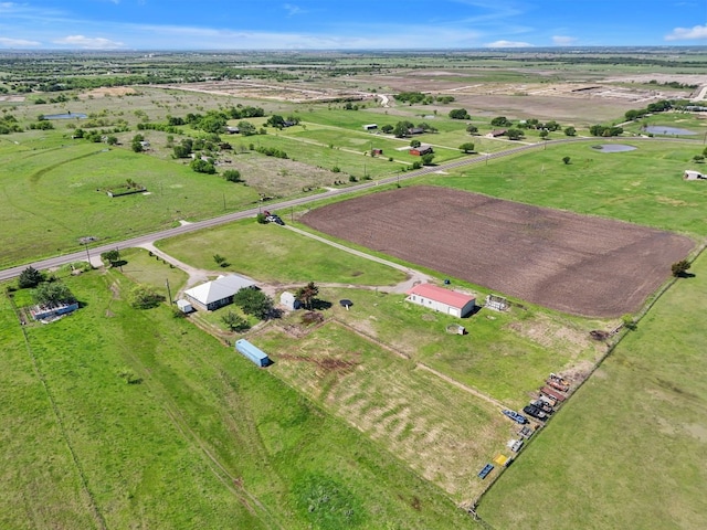 drone / aerial view with a rural view