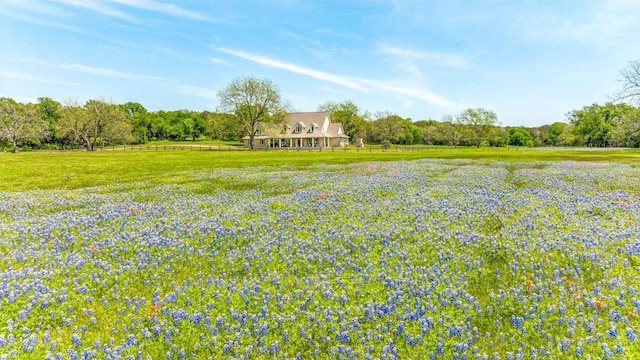 view of yard featuring a rural view