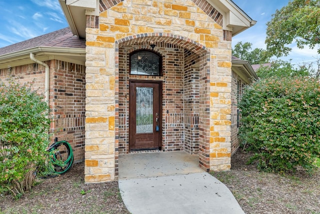 view of exterior entry