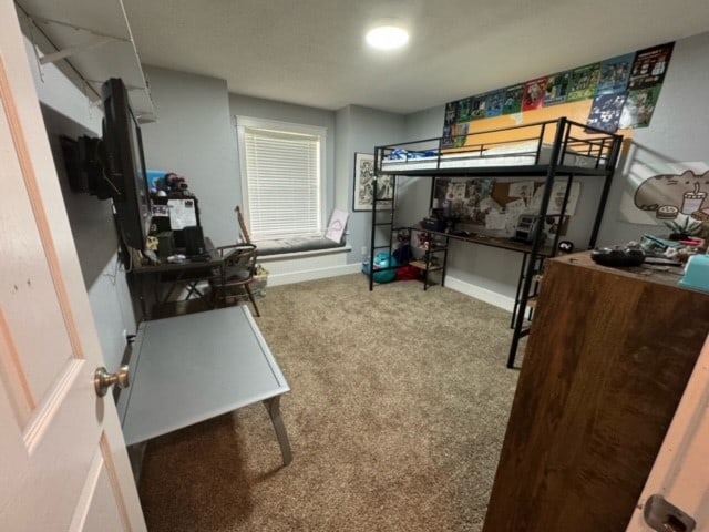 view of carpeted bedroom