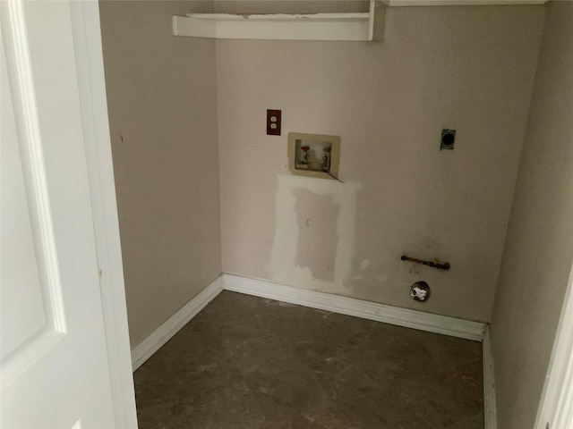 laundry room featuring hookup for an electric dryer and washer hookup