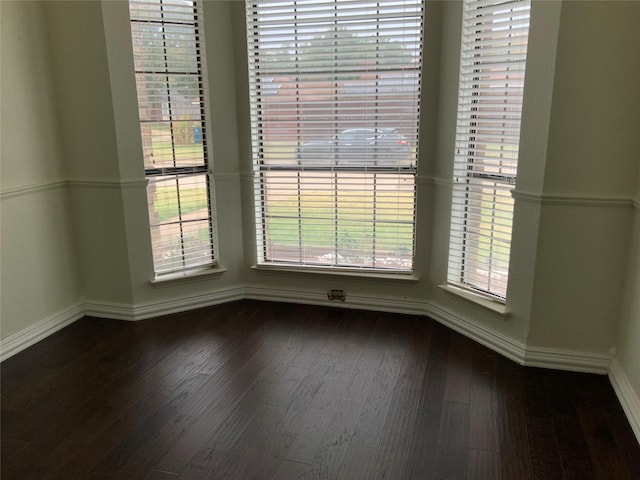 interior space featuring dark hardwood / wood-style flooring