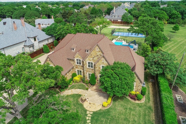 birds eye view of property