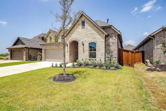 view of front facade with a front yard