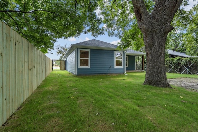 exterior space with a lawn