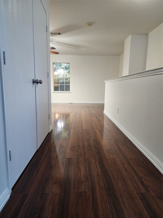 hall featuring wood-type flooring